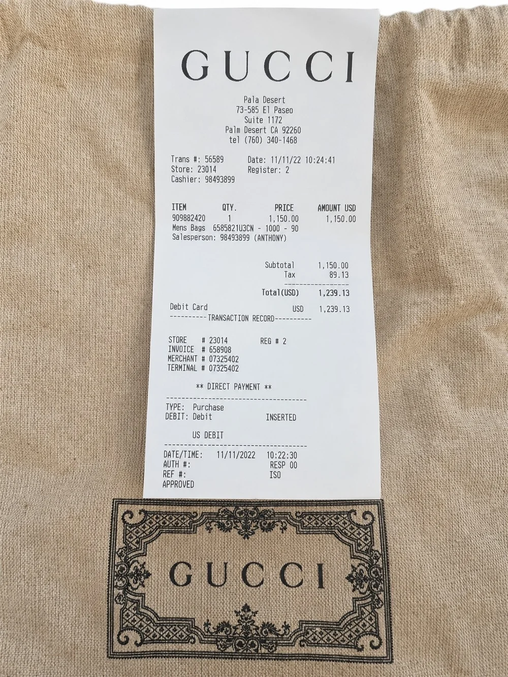 Gucci Black Embossed GG Leather Belt Bag with Silver Zipper